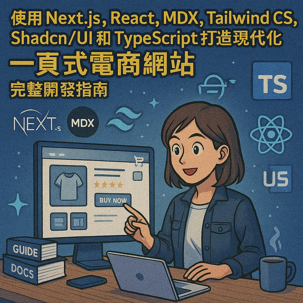 使用 Next.js、React、MDX、Tailwind CSS、Shadcn/UI 和 TypeScript 打造現代化一頁式電商網站:完整開發指南