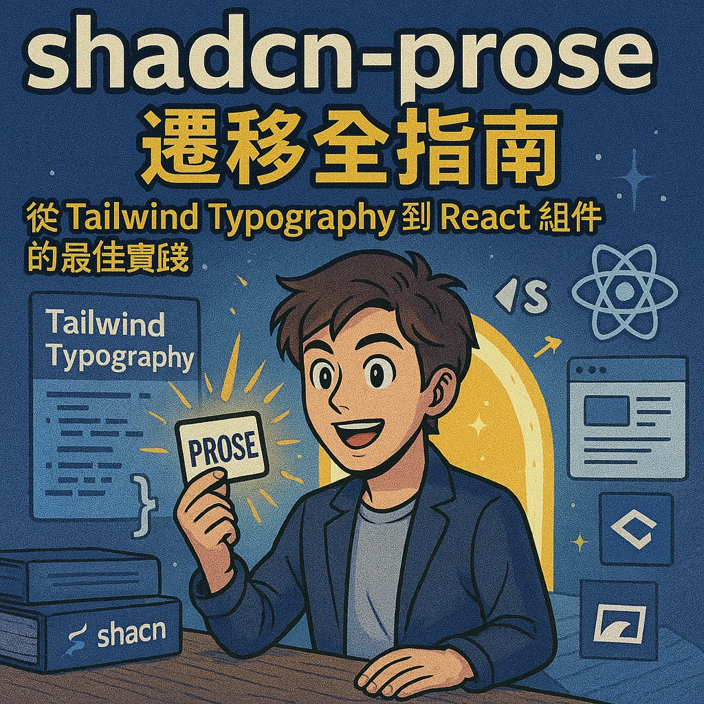 shadcn-prose 遷移全指南:從 Tailwind Typography 到 React 組件的最佳實踐